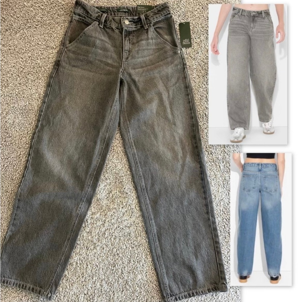 NWT Wild Fable 90s Relaxed Straight Jeans Black Size 00